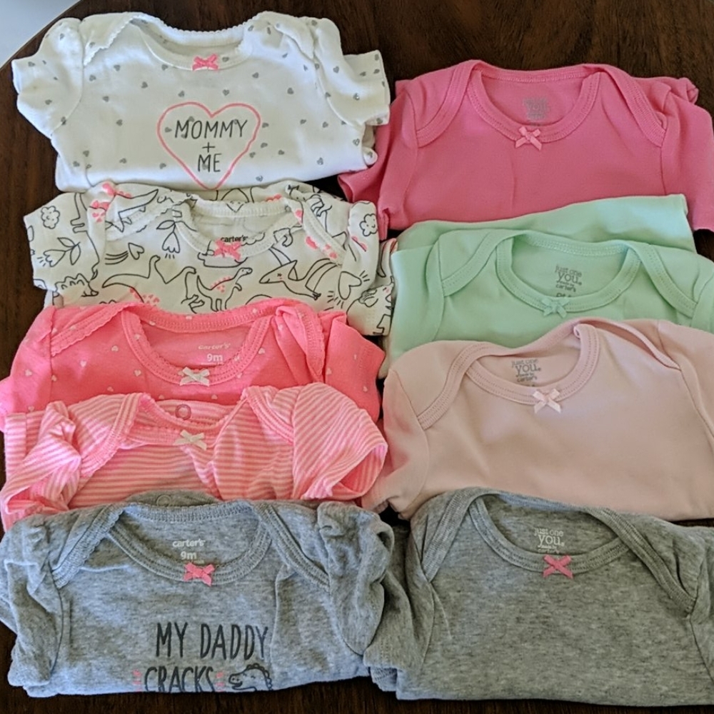 9 Carter's Girl Onesies
